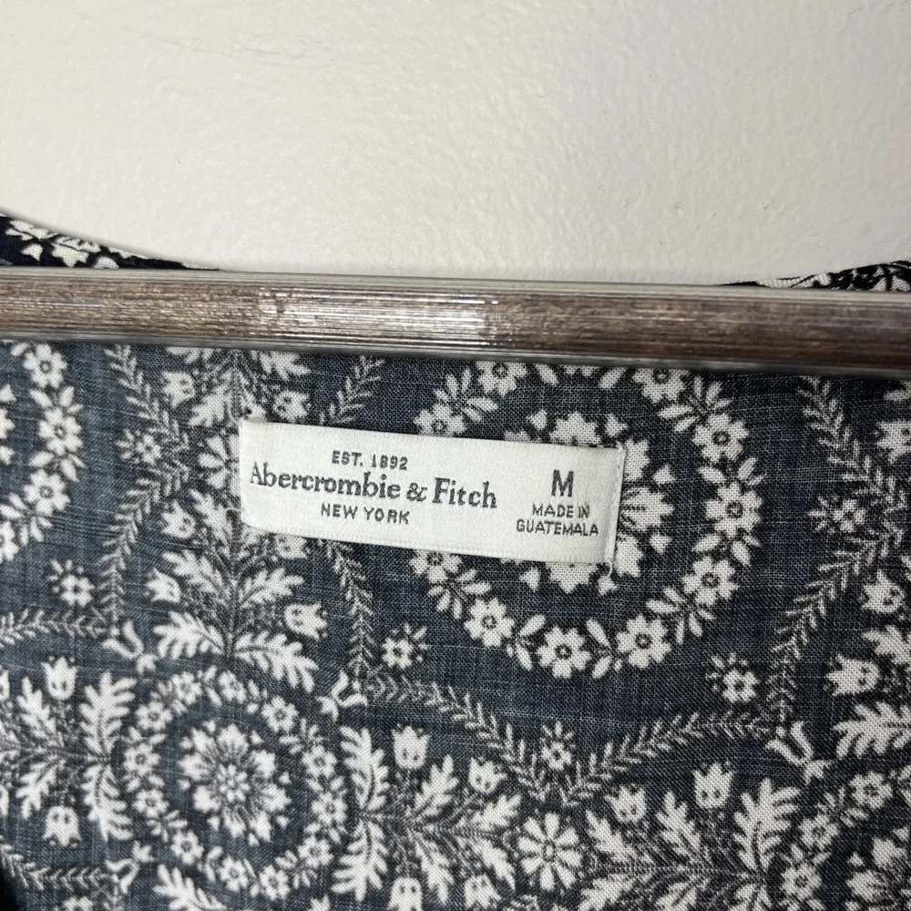 Abercrombie Fitch Sleeveless Skater Dress Black White Fit‎ Flare Sz Medium - Picture 4 of 6